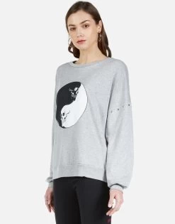 Sierra Skull Yin Yang -dress and personal adornment 1298 HRP 12668 HEG skull yin yang pullover lauren moshi 02
