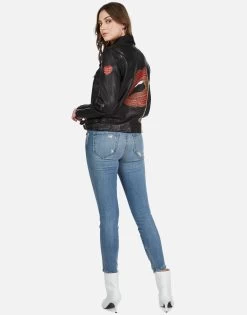 Posey Gold Chain Lip -dress and personal adornment 1322 LTR 22785 BLK chain lip leather moto jacket lauren moshi 04