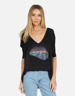 Eva X Rainbow Crystal Biting Lip