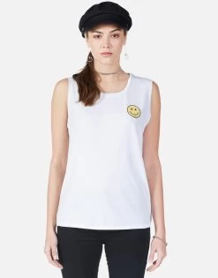 Sibley Happyface -dress and personal adornment 2190 TNC 1P86 WHT smiley tank lauren moshi 05