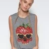 Kel Strawberry Skull 1 Kel Strawberry Skull -dress and personal adornment 2190 VPR 11919 HEG