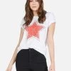 Croft Bandana Star -dress and personal adornment 2213 CTT 12728 WHT red bandana star ss tee lauren moshi 04
