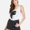 Julianna Skull Yin Yang -dress and personal adornment 2224 CBO 12651 WHT skull yin yang distressed tee lauren moshi 03