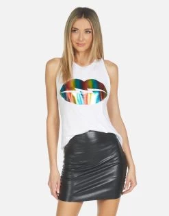 Peyton Rainbow Foil Lightning Lip -dress and personal adornment 2237 VCT 14262 WHT 01