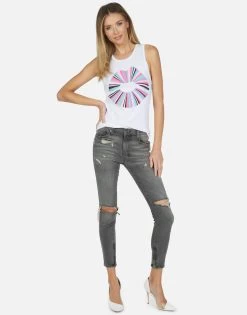 Ashlin Rainbow Ray Lip Tank -dress and personal adornment 2245 VCT 13636 WHT 05