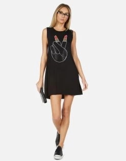 Deanna Crystal Lipstick Peace -dress and personal adornment 3047 RSN 13929 BLK 04