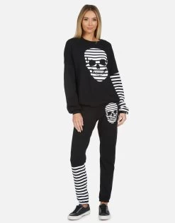 Gia Stripe Skull -dress and personal adornment 4009 CSA 13906 BLK 03