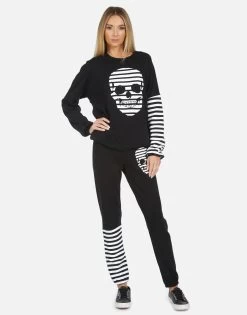 Gia Stripe Skull -dress and personal adornment 4009 CSA 13906 BLK 04