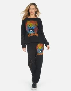 Gia Def Leppard Leopard -dress and personal adornment 4009 CSA 14256 BLK 01