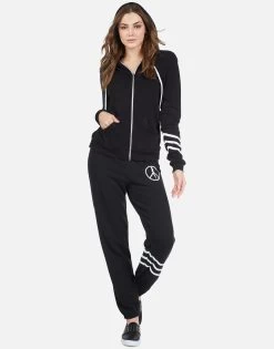 Gia World Peace -dress and personal adornment 4009 CSA 32798 BLK world peace sweatpant lauren moshi 04