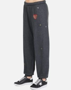 Tanzy Chain Heart Stars -dress and personal adornment 4031 HAC 32782 BLK chain heart sweatpant lauren moshi 04