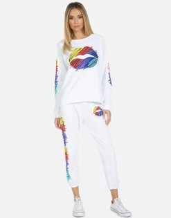 Alana Scribble Lip -dress and personal adornment 4035 CSA 13840 WHT 04