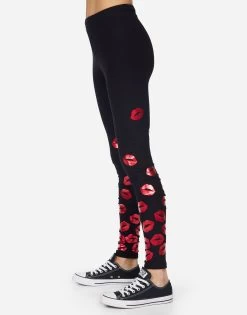 Shae Red Foil Scattered Lips 8 Shae Red Foil Scattered Lips -dress and personal adornment 4064 HAC 34662 BLK 03