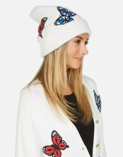 Blix Butterfly Patches Beanie -dress and personal adornment 9073 CSM 1P154 CRME 03