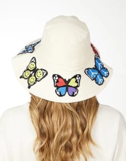 Adina- Bucket Hat W/ Butterfly Patches -dress and personal adornment 9138 CNSC 3P224 NTL 02