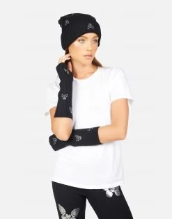 Meilani Mini Crystal Cross Bone Skulls Arm Warmers