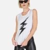 Kel Cracked Lightning Bolt -dress and personal adornment Lauren Moshi Cracked Lightning Womens Tank White 2190 TNC 12922 WHT 06