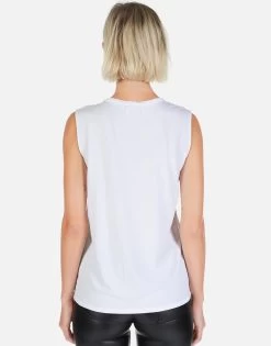 Kel Cracked Lightning Bolt -dress and personal adornment Lauren Moshi Cracked Lightning Womens Tank White 2190 TNC 12922 WHT 07