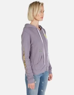Lennox Peace & Love Butterfly 34 Lennox Peace & Love Butterfly -dress and personal adornment Lauren Moshi Peace and Love Butterfly Zip Hoodie Violet 1287 CSA 22928 GRVLT 03
