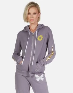 Lennox Peace & Love Butterfly 29 Lennox Peace & Love Butterfly -dress and personal adornment Lauren Moshi Peace and Love Butterfly Zip Hoodie Violet 1287 CSA 22928 GRVLT 09