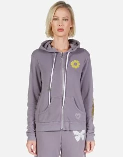 Lennox Peace & Love Butterfly 38 Lennox Peace & Love Butterfly -dress and personal adornment Lauren Moshi Peace and Love Butterfly Zip Hoodie Violet 1287 CSA 22928 GRVLT 15