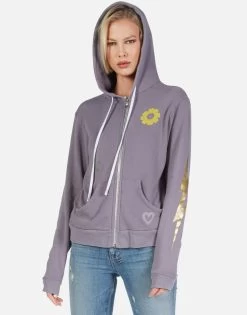 Lennox Peace & Love Butterfly 39 Lennox Peace & Love Butterfly -dress and personal adornment Lauren Moshi Peace and Love Butterfly Zip Hoodie Violet 1287 CSA 22928 GRVLT 16