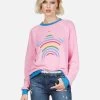 Raelynn Rainbow Star -dress and personal adornment Lauren Moshi Rainbow Stripe Star LS Raglan Pullover Pink 1343 FTL 13001 CPKTBL 02