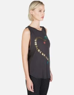 Peyton Snake Heart 15 Peyton Snake Heart -dress and personal adornment Lauren Moshi Snake Heart Muscle Tank in Onyx 2237 VCT 12961 ONYX 04