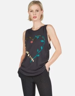 Peyton Snake Heart 11 Peyton Snake Heart -dress and personal adornment Lauren Moshi Snake Heart Muscle Tank in Onyx 2237 VCT 12961 ONYX 05