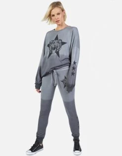 Jess Star Tiger -dress and personal adornment Lauren Moshi Star Tiger Sweatpant in Shadow Ombre 1298 MSF 12964 SHOMB 01