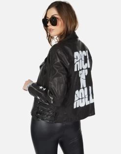 Posey Cracked RnR Spray -dress and personal adornment cracked rock n roll leather moto jacked 1322 LTR 22843 BLK 06