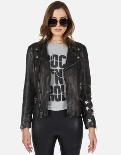 Posey Cracked RnR Spray -dress and personal adornment cracked rock n roll leather moto jacked 1322 LTR 22843 BLK 07