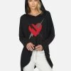 Wilma X Lightning Love -dress and personal adornment lauren moshi X lightning love pullover hoodie with thumbholes 1092 HAC X13361 JTBLK 01