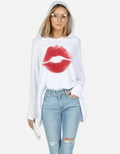 Wilma X Spray Kiss -dress and personal adornment lauren moshi X spray kiss pullover hoodie 1092 HAC X13503F WHT 03