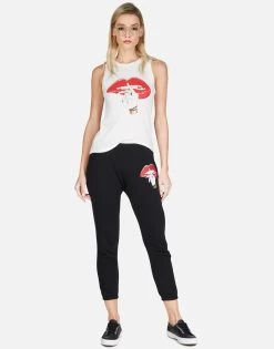 Ashlin XO Shh Lip -dress and personal adornment lauren moshi XO shh lip tank tee 2245 VCT 13116 MLK 08