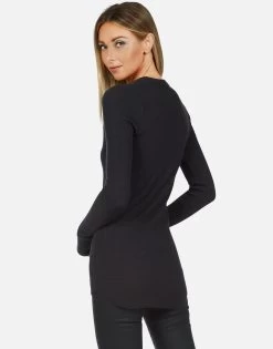 Mckinley Bone Elements -dress and personal adornment lauren moshi bone elements fitted thermal with thumbholes 2158 THR 13415P60 ONYX 05