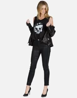 Kel Royal Skull -dress and personal adornment lauren moshi crystal royal skull tank tee 2190 TNC 13086 ONYX 05