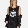 Kel Royal Skull -dress and personal adornment lauren moshi crystal royal skull tank tee 2190 TNC 13086 ONYX 06