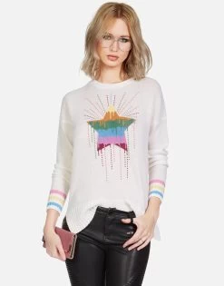 Vivian Dripping Star 16 Vivian Dripping Star -dress and personal adornment lauren moshi dripping star hand knit cashmere sweater 1391 CSM 13230 CRME 05