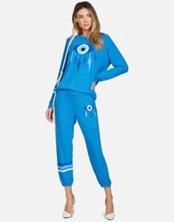 Alana Electric Evil Eye -dress and personal adornment lauren moshi electric evil eye crop sweatpant 4035 HAC 13193 SKBLU 05