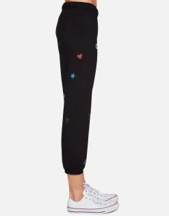 Alana Evil Eye Elements -dress and personal adornment lauren moshi evil eye elements crop sweatpant 4035 MSF 33188 BLK 02