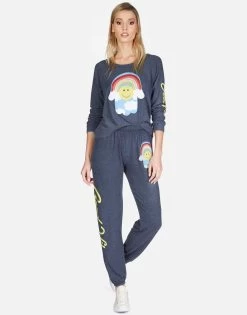 Tanzy Good Vibes Hamsa -dress and personal adornment lauren moshi good vibes hamsa sweatpant 4031 HAC 13012 NVY 02