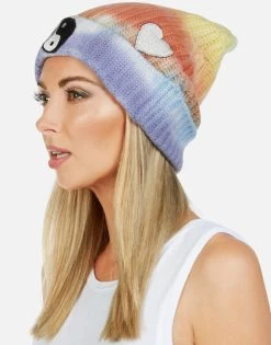 Blix Happy Peace Love -dress and personal adornment lauren moshi happy peace love patches cashmere beanie 9073 CSM 1P132 HVSTCD 03