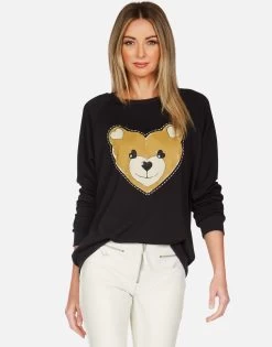 Noleta Heart Teddy -dress and personal adornment lauren moshi heart teddy loveable pullover 1217 MSF 13275E99 BLK 01