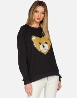 Noleta Heart Teddy -dress and personal adornment lauren moshi heart teddy loveable pullover 1217 MSF 13275E99 BLK 02
