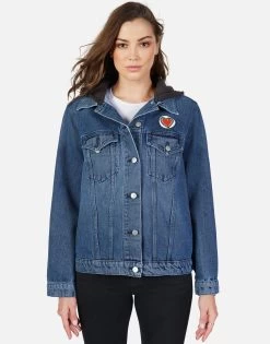 Stevie Hippie Peace Love 11 Stevie Hippie Peace Love -dress and personal adornment lauren moshi hippie peace love patches denim jacket 1332 DNM 1P107 VNBLU 01