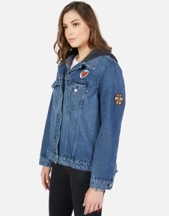 Stevie Hippie Peace Love 10 Stevie Hippie Peace Love -dress and personal adornment lauren moshi hippie peace love patches denim jacket 1332 DNM 1P107 VNBLU 02