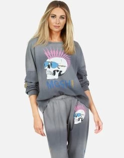 Sierra X Moshi Lightning Skull -dress and personal adornment lauren moshi iconic moshi lightning skull boyfriend pullover 1298 CCF 13445 FDGPHT 08
