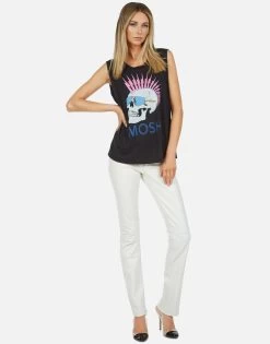 Kel X Moshi Lightning Skull -dress and personal adornment lauren moshi iconic moshi lightning skull scoop neck muscle tank 2190 TNC 13444 ONYX 01