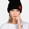 Blix Kiss Lip -dress and personal adornment lauren moshi kiss lip patch cashmere beanie 9073 CSM 3P134 BLK 01